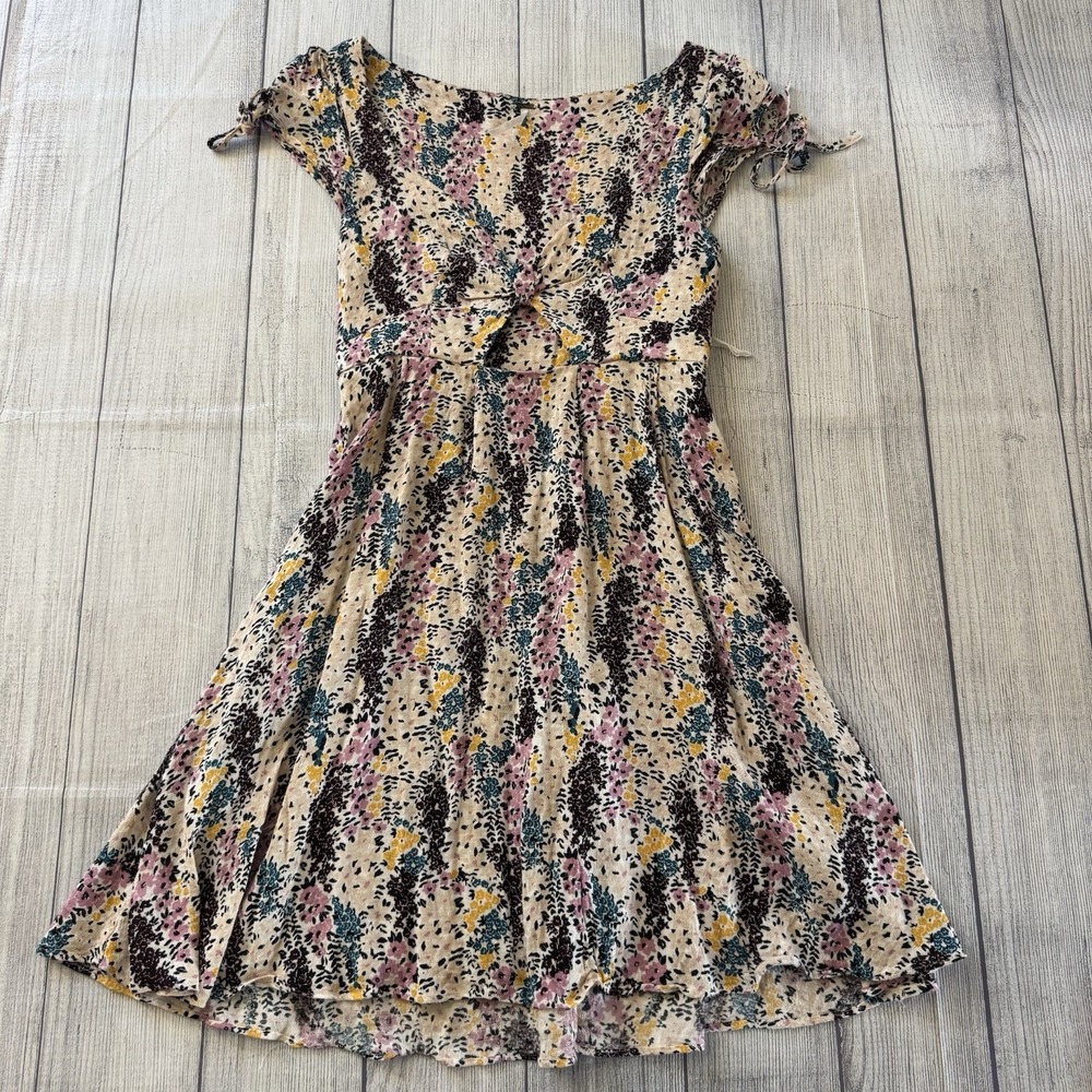 Free People Boho Floral Fall Y2K Streetwear Dress Hippie XS Summer Women's